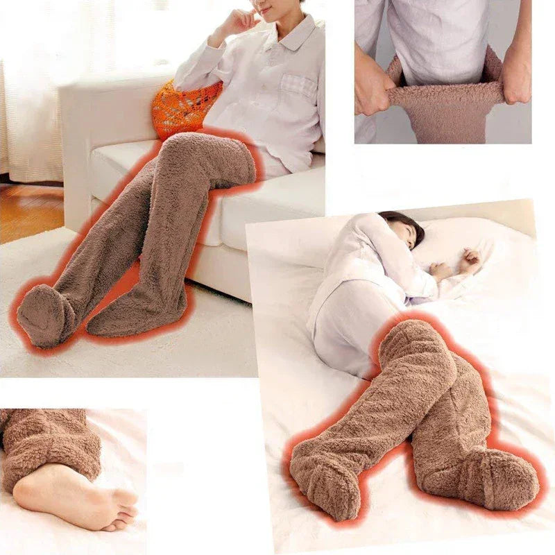 Ultra-Soft Fuzzy Slipper Socks — Long, Plush Comfort for Feet and Legs