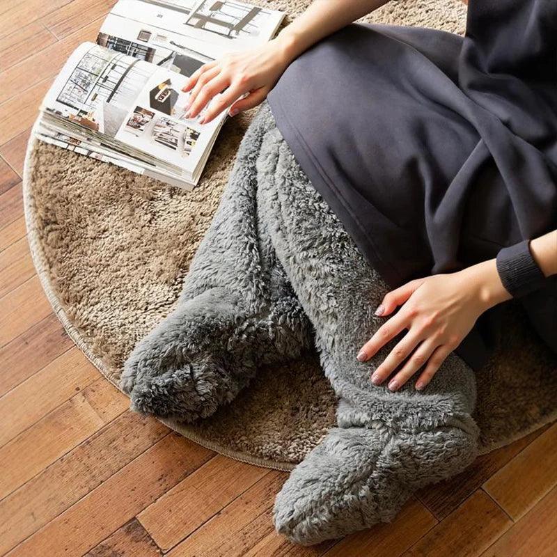 Ultra-Soft Fuzzy Slipper Socks — Long, Plush Comfort for Feet and Legs