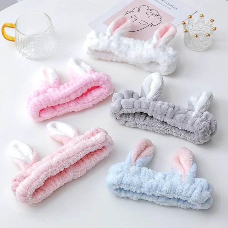 BunnyBand — Fluffy Bunny Ear Spa Headband / Keep Your Hair Back, Skincare On, Cuteness Turned Up!