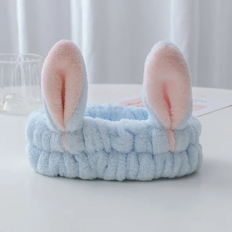 BunnyBand — Fluffy Bunny Ear Spa Headband / Keep Your Hair Back, Skincare On, Cuteness Turned Up!