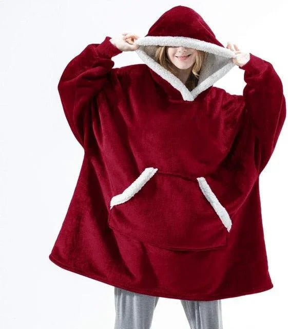 Oversized Flannel Sweatshirt