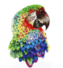 Arara Radiante - Quebra-Cabeças em Madeira