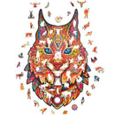 Lince Elegante - Quebra-Cabeças em Madeira